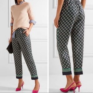 J. Crew Foulard print 100% silk pants
